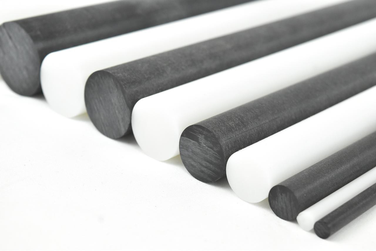 BuyPlastic White Delrin / Acetal Copolymer Plastic Rod, 1/2