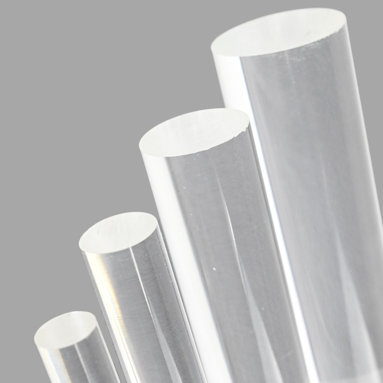 BuyPlastic Clear Cast Acrylic Rod, 4 x 2' , Plastic Plexi Glass for Crafts