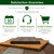 BuyPlastic Satisfaction Guarantee infographic featuring 30-day returns, helpful customer support, quality plastic products, and a U.S.-based plastics team since 2005, above stacked poly lumber boards in brown, tan, and gray tones.