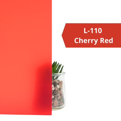L-110 Cherry Red, PlastiBlur, 1/8" x 12" x 24"