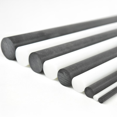White, Acetal Rod, 1/2" x 2 ft