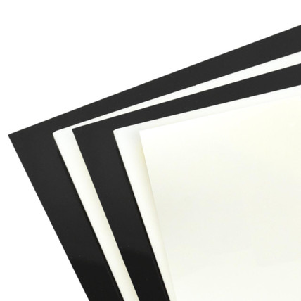 Black and White Cast Acrylic Plastic Sheet