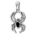 sterling silver spider pendant
