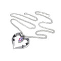 sie view of batwing heart necklace