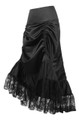 Black Satin Bustle skirt