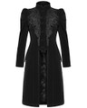 Long Black Velvet Victorian Coat 