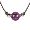 Single Bead Amethyst Necklace