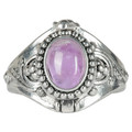 Adjustable Amethyst Poison Ring