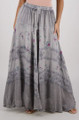 Gray Floral Drawstring Skirt