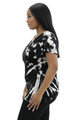 Black and White Tie Dye Spandex Tee
