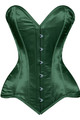 Forest Dark Green Satin Corset