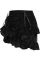 Black Velvet Mini Skirt