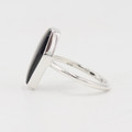 Black Onyx Coffin Sterling Silver Ring