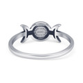 Sterling Silver Triple Moon Moonstone Ring