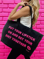  Lipstick On Heavy Canvas Tote Bag
