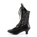 Dame Black Victorian Lace Boots size 9