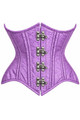 Double Steel Boned Light Purple Brocade Curvy Underbust Corset