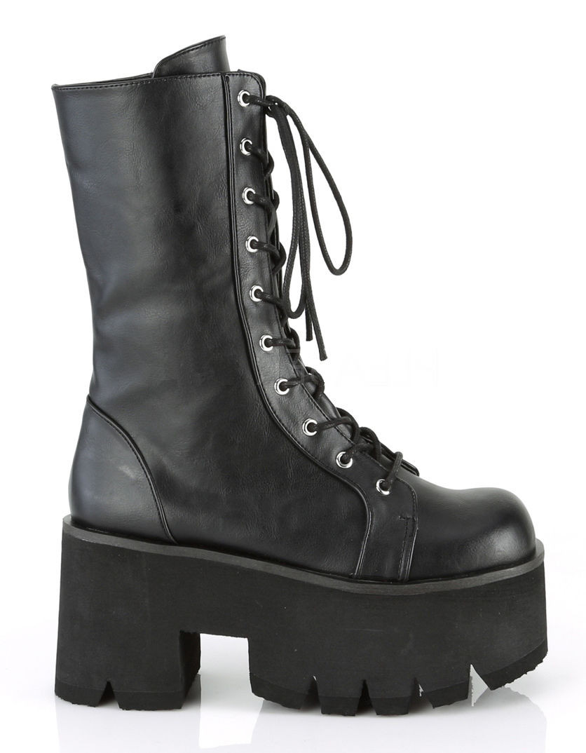 combat chunky heel boots