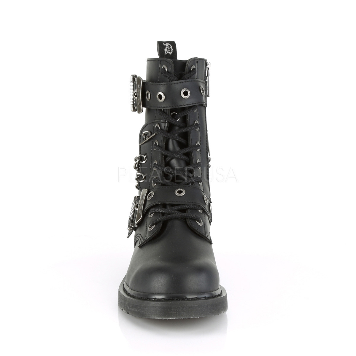 Buckle and Chain vegan combat boots