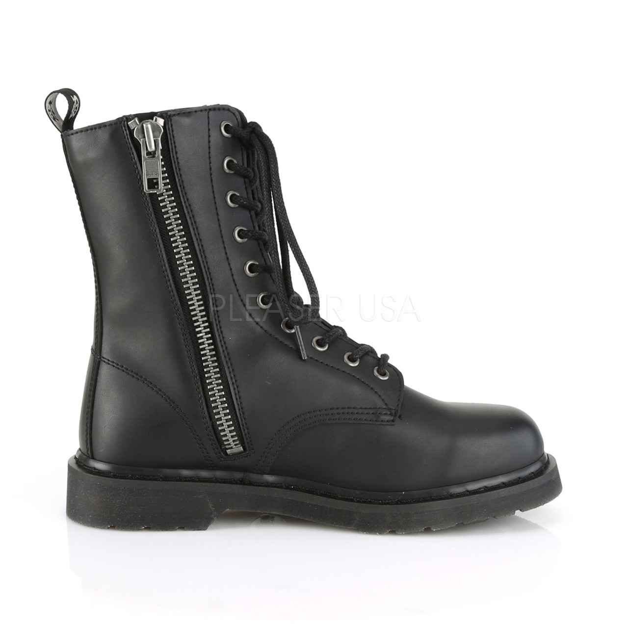 non leather combat boots