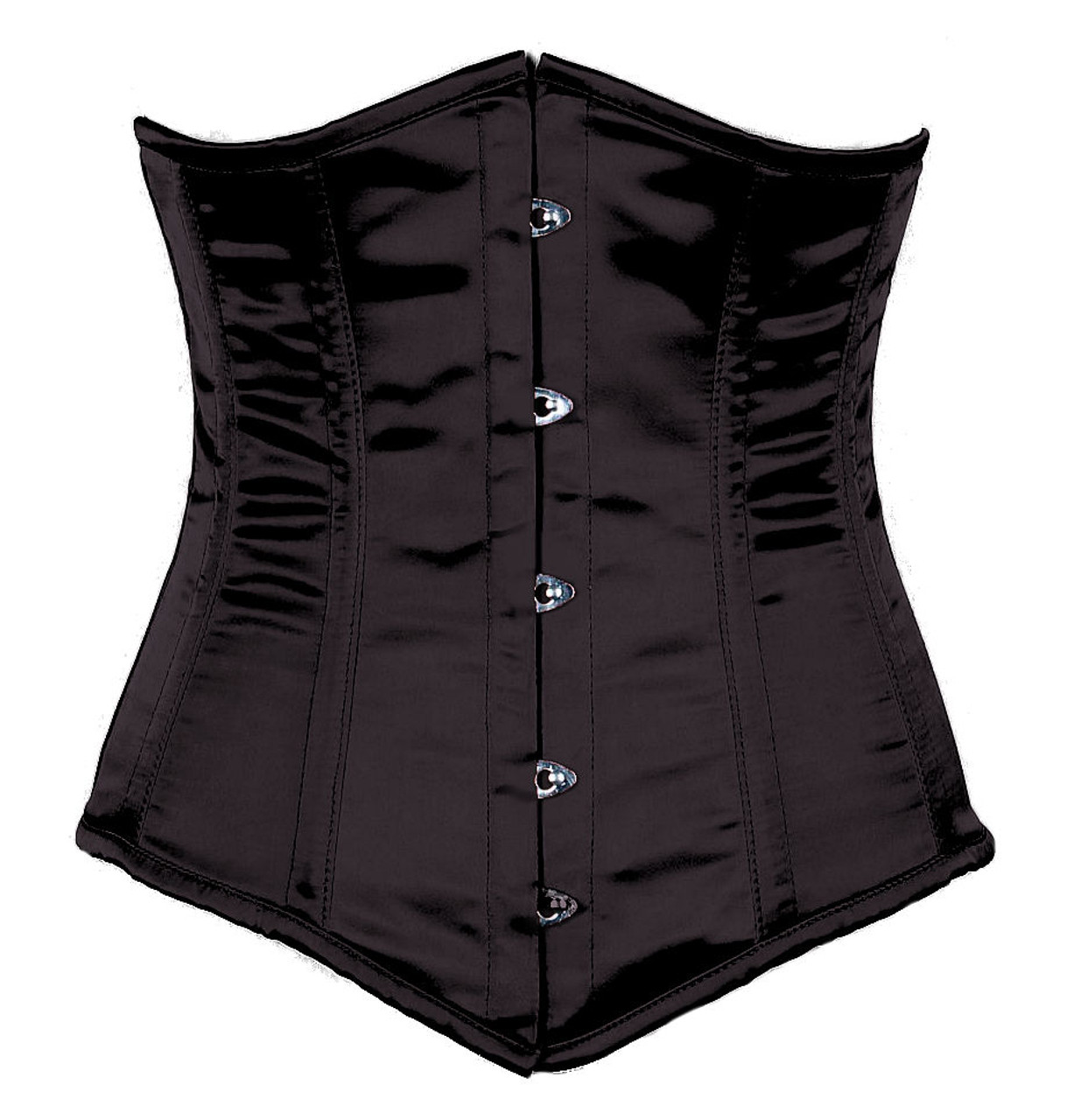Generic Women PU Waist Belt Underbust Corset Dress Girdle Black