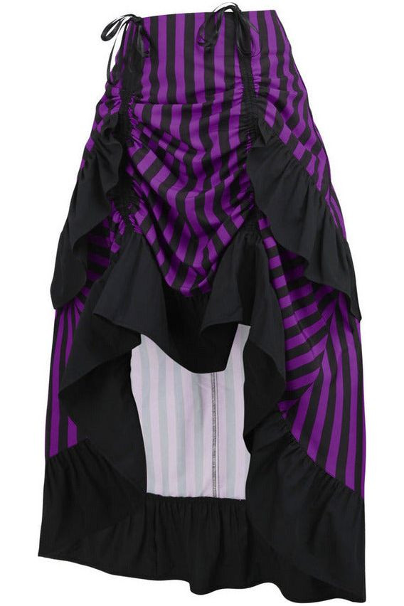 Black/Red Neitherworld Hi-Low Skirt