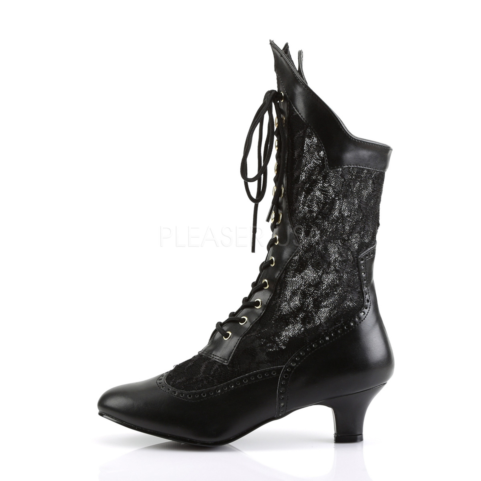 Black victorian lace boots