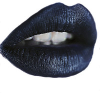 dark metallic blue liquid lipstick