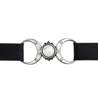 pearl moon velvet choker