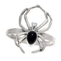 Sterling & Onyx Arachnia Ring