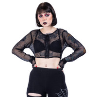 Maraja Cropped Fishnet Top