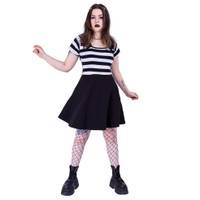 Isolde Black White Stripe Dress