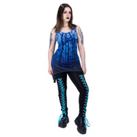 Blue Forest Lace panel Top