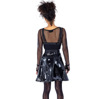 Hexed Skirt-Black PVC