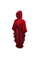 Distingué Dark Red Velvet Cape