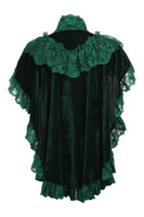 Tapered Hunter Green Velvet & Lace Capelet