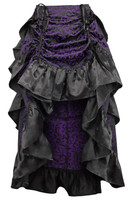 Purple Brocade Neitherworld Hi-Low Skirt