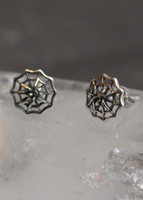 Sterling  Spiderweb Stud Earrings