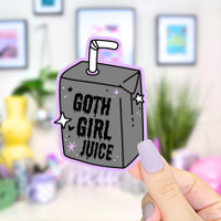 Goth Girl Juice Waterproof Vinyl Sticker