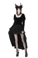 Gothic Puff Sleeve Velvet Dress