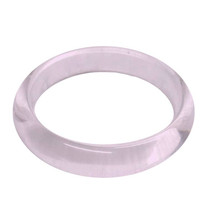 rose quartz band ring on a white background