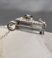 Sterling Bali Locket Box Garnet necklace
