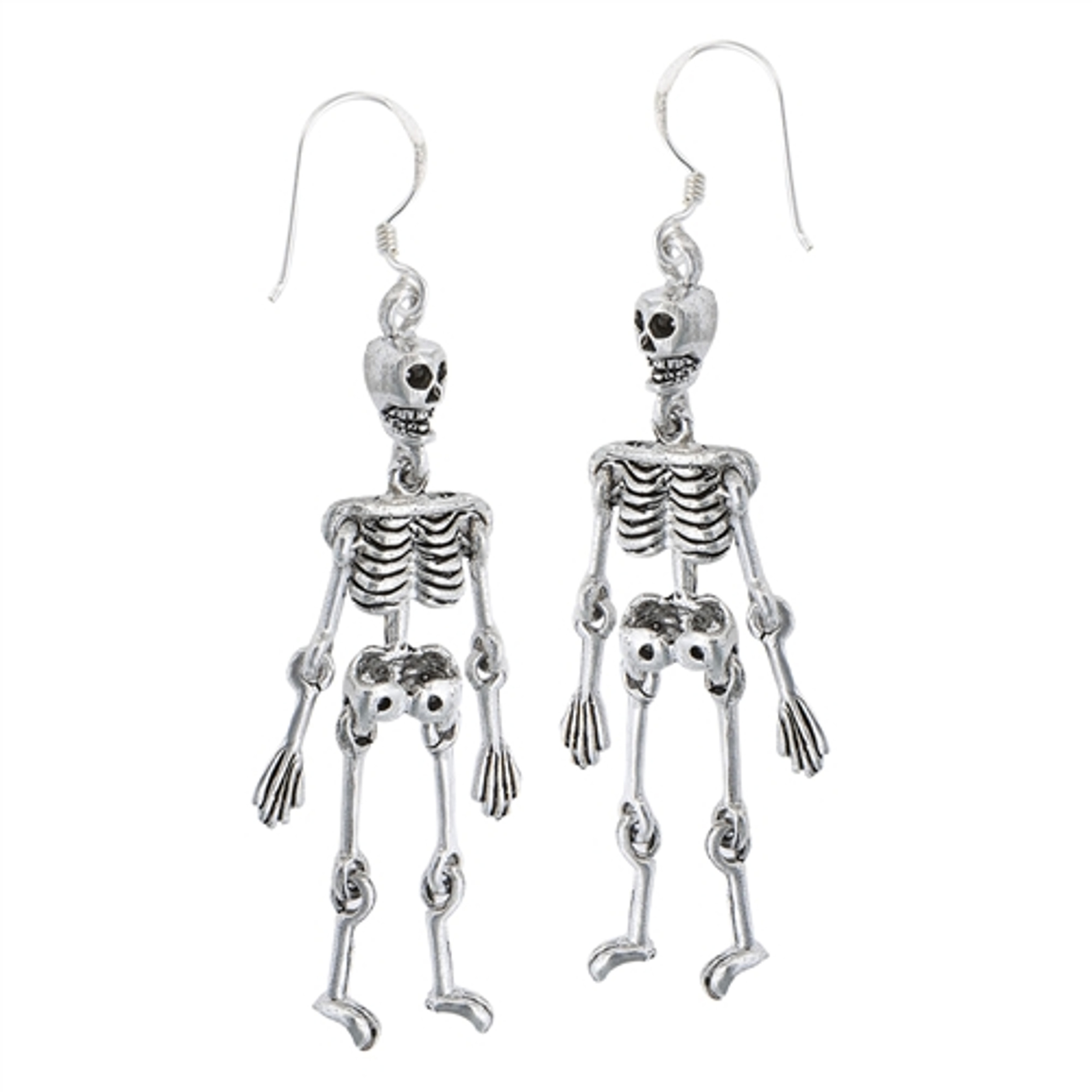 The Dangling Dead Sterling Skeleton earrings