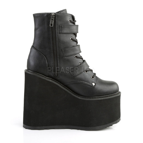 Bat Buckle Wedge Boots Bat Buckle Wedge Boots