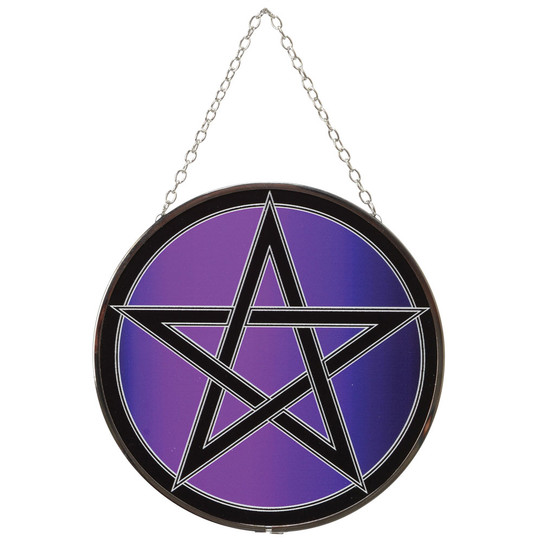 Pentacle Stained Glass Suncatcher
