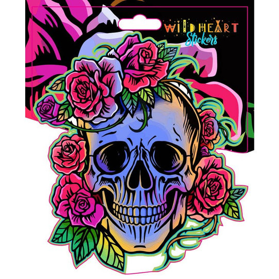 Skull & Roses Window Sticker