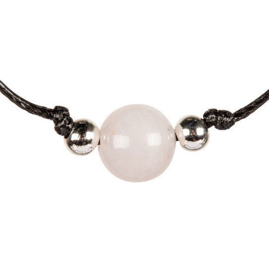 Single Bead Rose Quartz Necklace