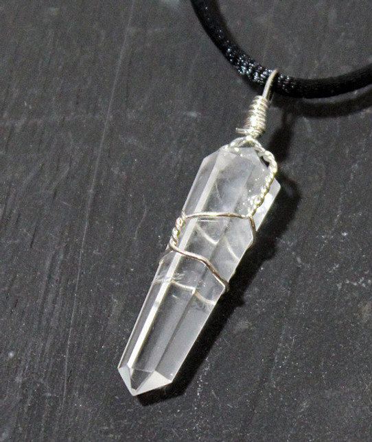 Wire Wrapped Clear Quartz Point