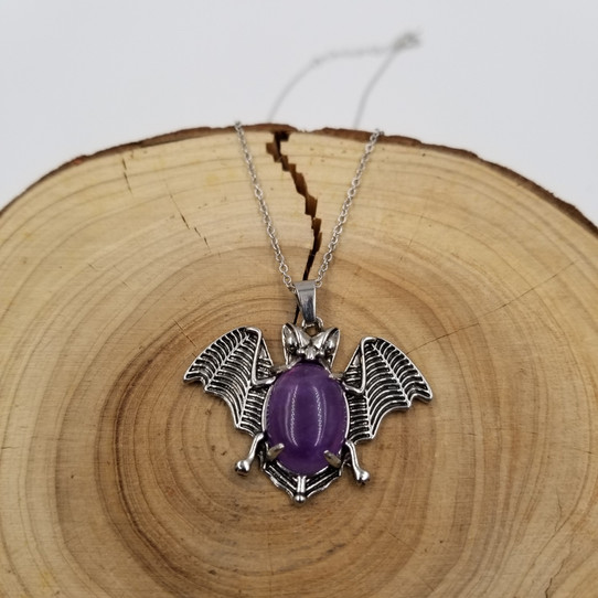 Batty Amethyst Necklace