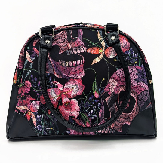 Skulls and Flowers Handbag